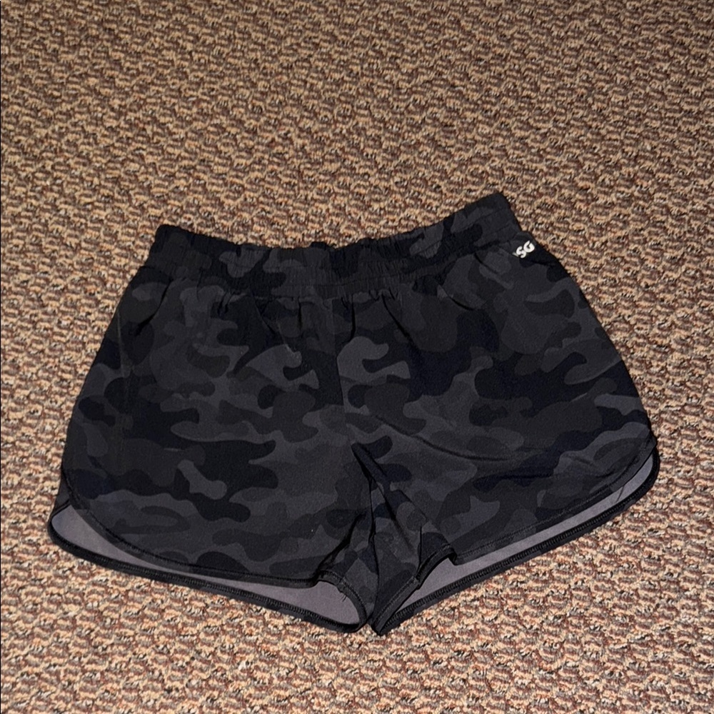Women's Black Camo Shorts